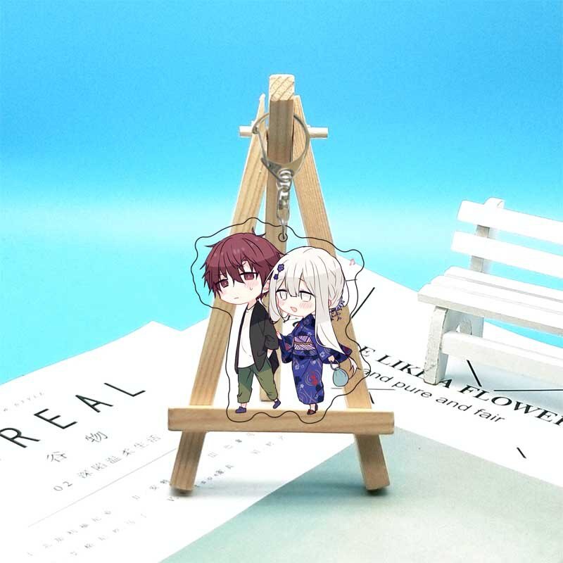 Móc khoá Anime Manga Shiro Seijo To Kuro Bokushi Anime Lawrence Cecilia Acrylic Cute phụ kiện trang trí dễ thương