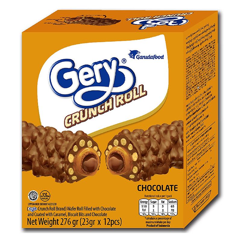 Bánh Cuộn Gery Ngũ Cốc Phủ Socola 276G