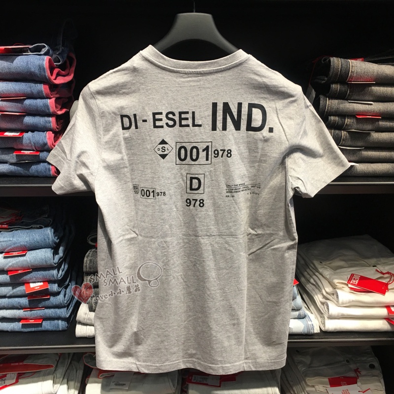 Diesel Áo Thun cotton Ngắn Tay In logo Cá Tính Dành Cho Nam