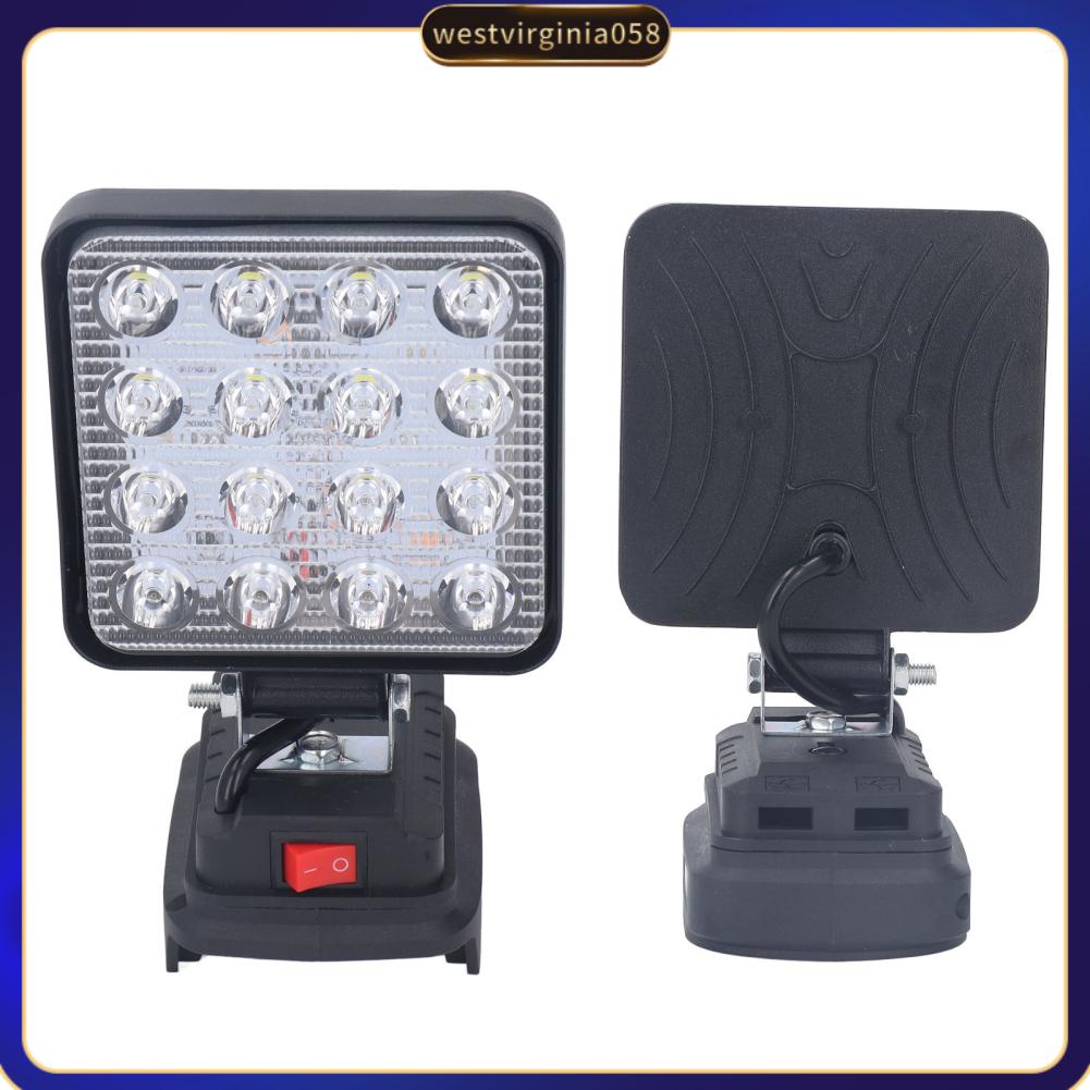 Westvirginia058 Đèn LED Làm Không Dây 18V Pin Lithium Siêu Sáng An Ninh Ngoài Trời Pha Cho BL1830 1840 1850