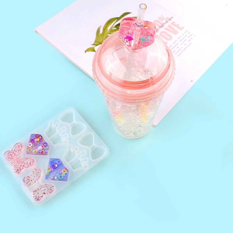 Khuôn silicone Làm Ống Hút epoxy Pha Lê
