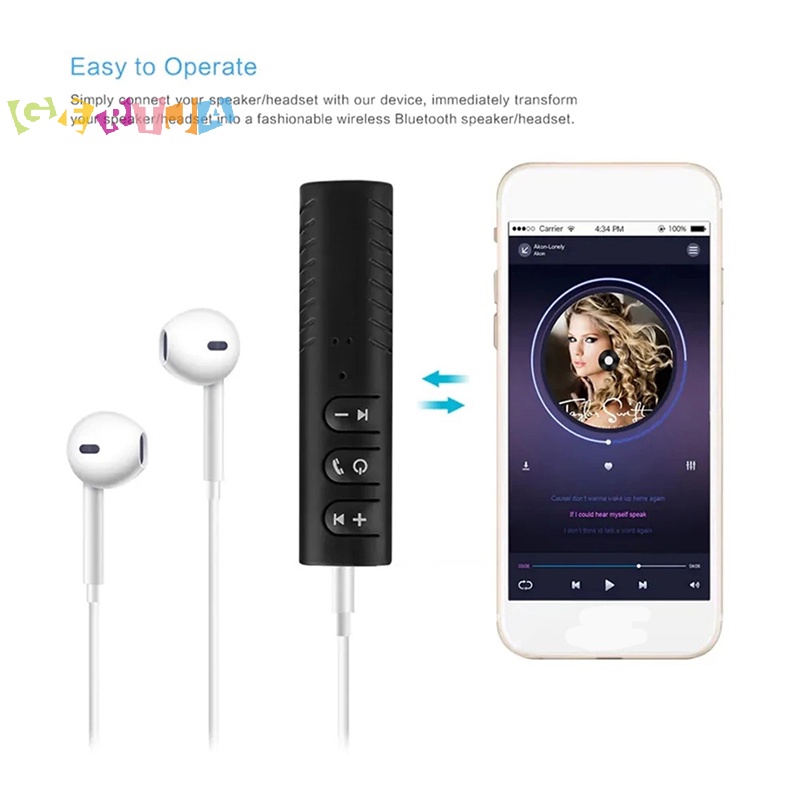 Giắc Cắm Chuyển Đổi Không Dây 5.0 3.5mm Cho Âm Thanh Xe Hơi