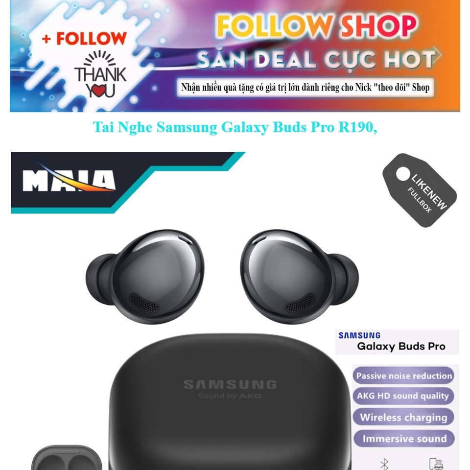Tai nghe Bluetooth,Tai Nghe Samsung Galaxy Buds Pro R190, Âm Bass Mạnh Mẽ Chống Nước IPX4 - Pin Tới 19h