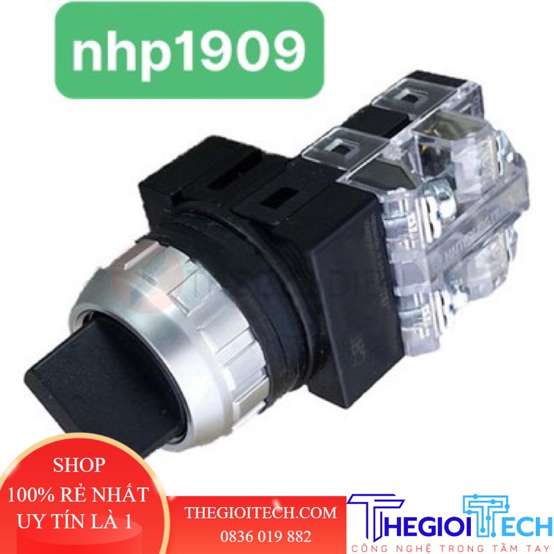 Công tắc xoay/tiếp điểm phi 25, 2 hoặc 3 vị trí Hanyoung Nux - CRS252A1- 2 vị trí