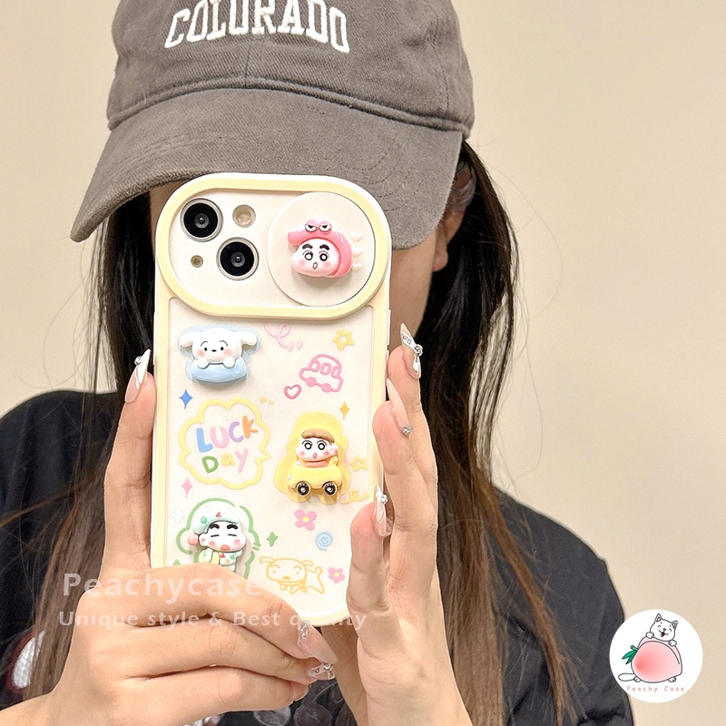 Ốp Điện Thoại tpu Dẻo Họa Tiết Hoạt Hình Cậu Bé Bút Chì 3d Dễ Thương Cho iphone 15 plus 14 13 12 pro max 11