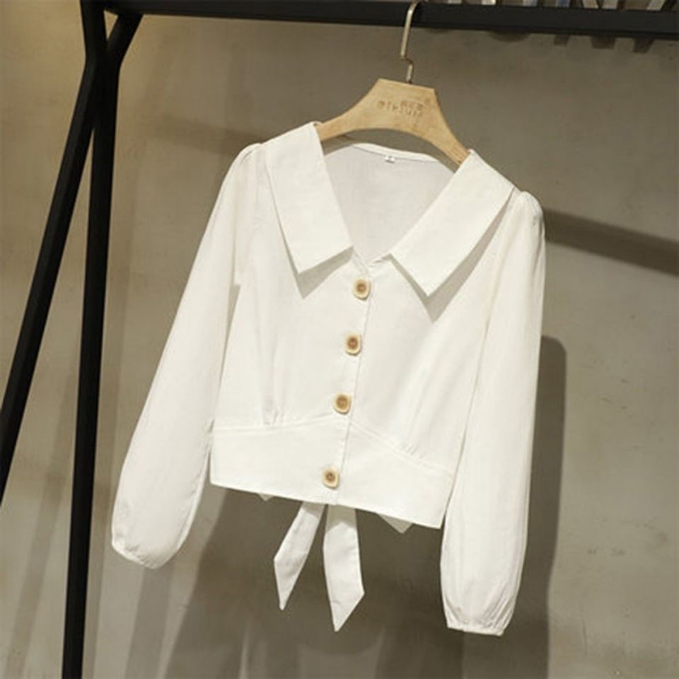 Áo Sơ Mi Nữ Tay Dài Cổ Búp Bê Phong Cách Thời Trang Châu Âu Mới