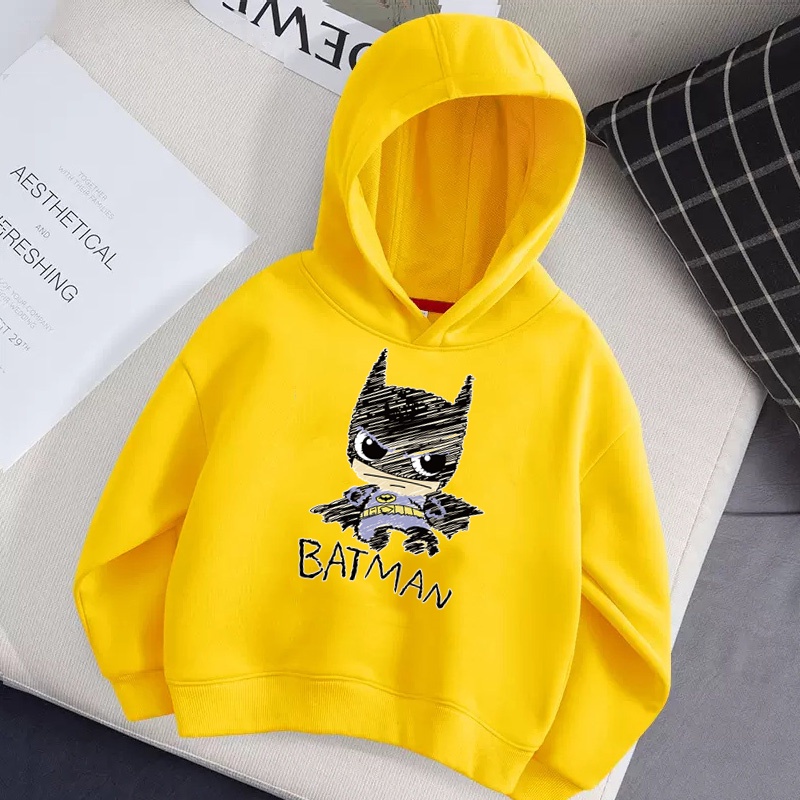 Áo Khoác hoodie In Hình batman Thời Trang Mùa Đông Cho Bé Trai