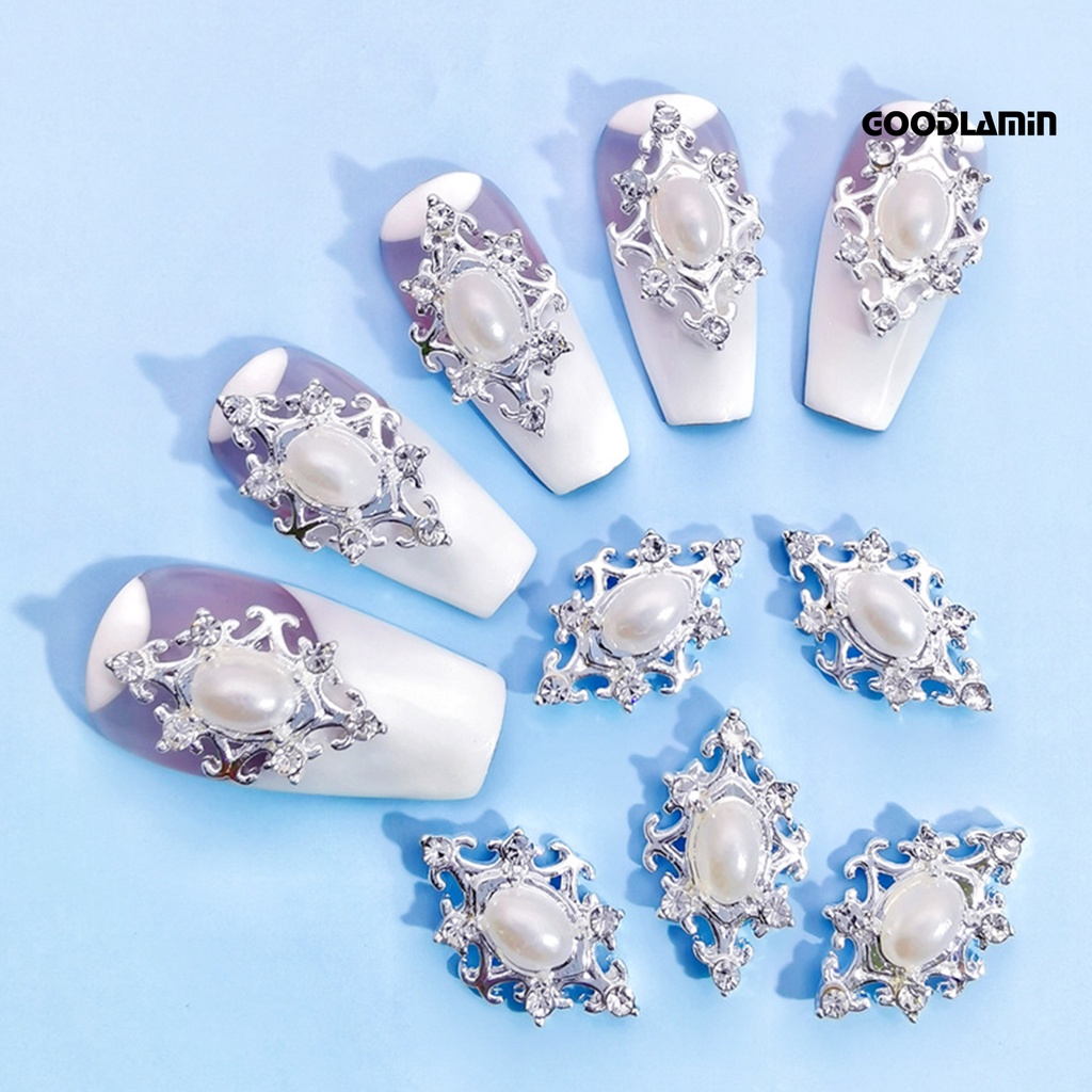 Set 10 Phụ Kiện Trang Trí Móng Tay 3d Hình Vương Miện Xinh Xắn