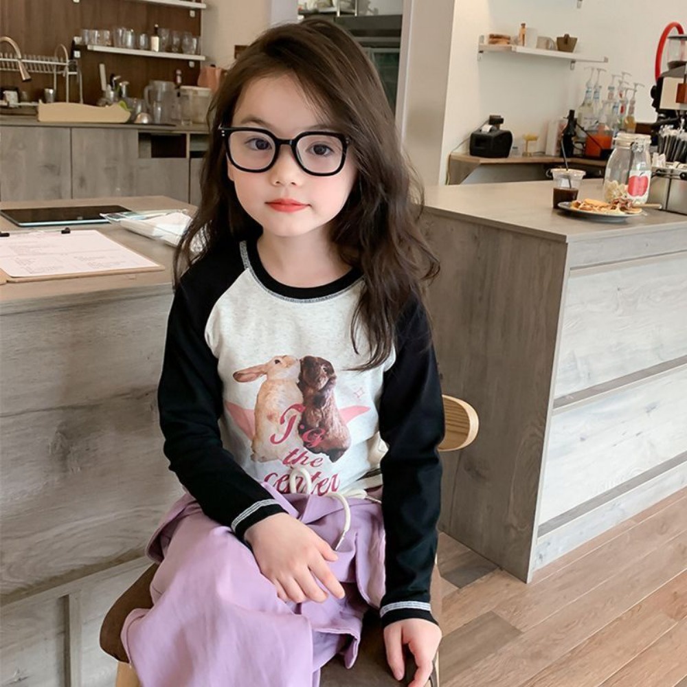 Áo Thun cotton Tay Dài Hở Vai Nhiều Màu Sắc Thời Trang Mùa Xuân Dành Cho Bé Gái