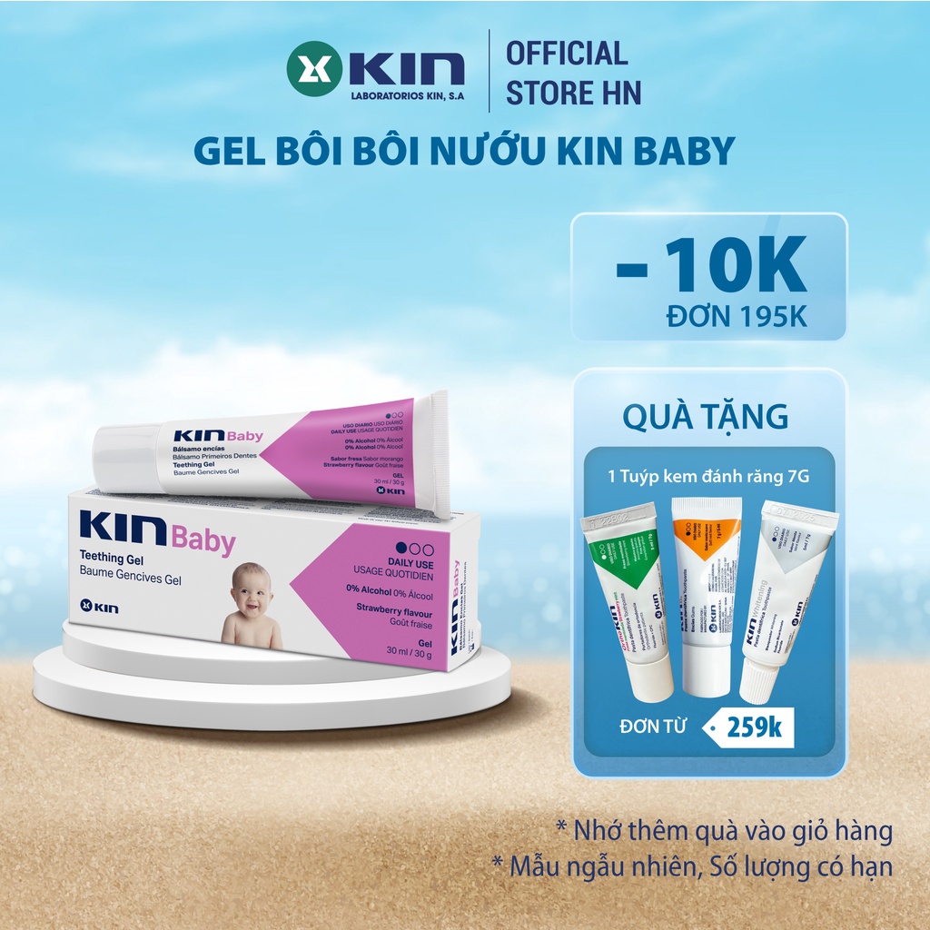 Gel Bôi Kin Baby Giảm Sưng Nướu, Tay Chân Miệng, Nhiệt Niệng, Giảm Đau Khi Mọc Răng Cho Bé 30ml