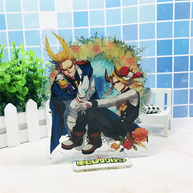 Hot Anime My Hero Academia Cosplay Midoriya Izuku Todoroki Shoto in hình nhân vật 2 mặt rõ nét Phụ kiện trang trí
