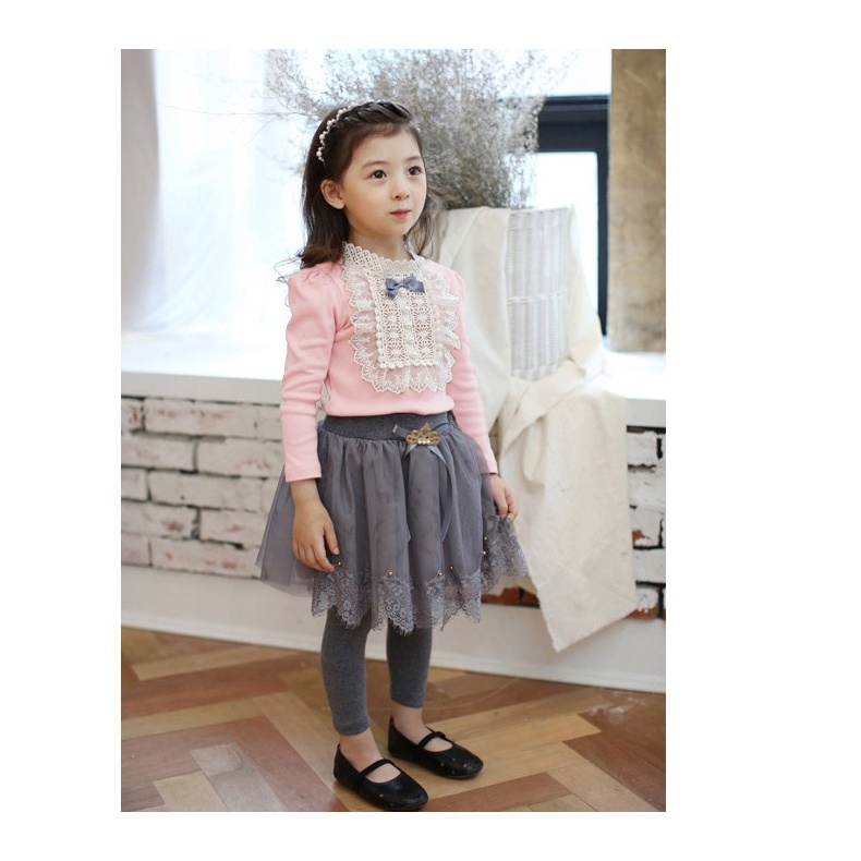 Áo Thun Tay Dài Thời Trang Xinh Xắn Cho Bé Gái