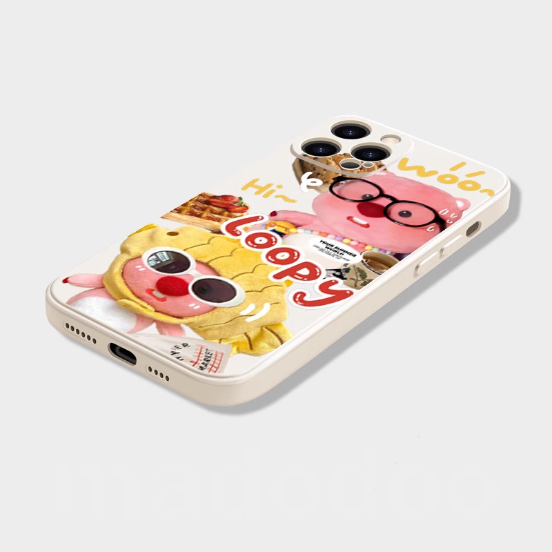 BFF Cartoon Casing Redmi Note 13 Pro+ Plus 11S 10S 11 10 13C 9S 9 8 7 6 5 10C 9T 9A 9C Pro Cute ins cap beaver Loopy Straight edge Fine Hole Couple Anti-fall Soft Phone Back Case Cover MDD 61