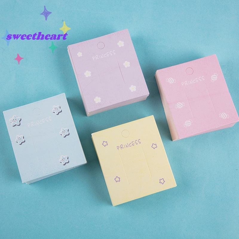 Set 50 Túi Nhựa Trưng Bày Kẹp Tóc 7 * 7cm Màu Xanh Dương / Hồng / Tím / Vàng Tiện Dụng