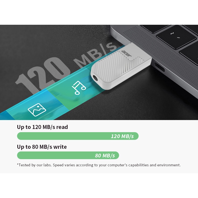 USB 3.2 Acer UP300 Gen 1 tốc độ 120MB/s - Bảo hành 5 năm