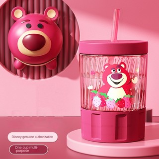Disney Bình Nước Chống Bỏng Có Ống Hút Họa Tiết Hoạt Hình Xinh Xắn Dành Cho Bé