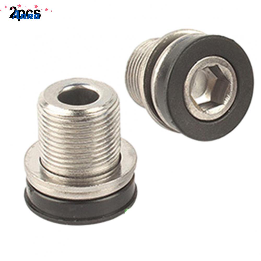 2*screw Bike Parts Black Crank Screw E-Bike M15 Electro Silvering For Bmx