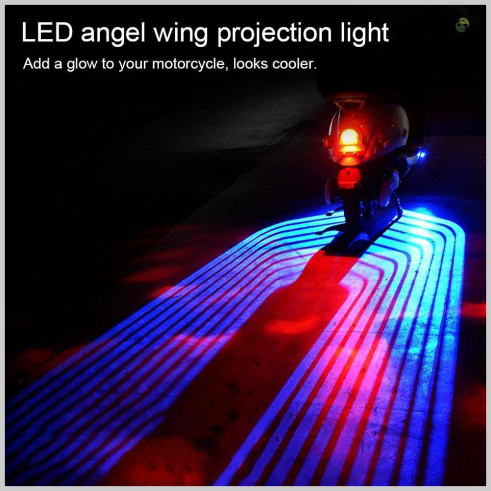 Motorcycle Auxiliary Lamp - LED Lights Angel Wings Projection Kit for Night Riding Safety and Style