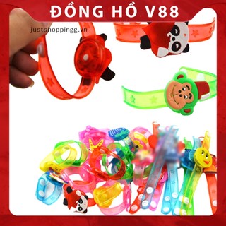 Đồng hồ đeo tay đồ chơi có đèn pin led dễ thương - đồng hồ v88