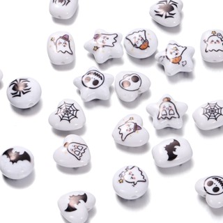 St.kunkka Set 4 Hạt acrylic Xỏ Vòng Tay / Dây Chuyền diy Hình Đầu Lâu / Trái Tim / Trái Tim / Hình Vuông Phẳng