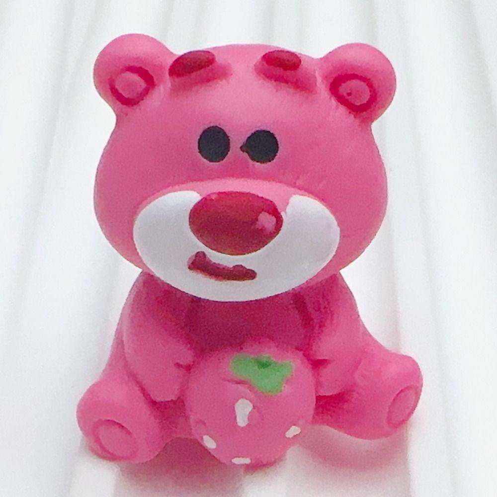 Mmluck Gấu Dâu Tây Hoạt Hình mini Bằng resin resin resin resin resin Làm Kẹp Tóc Xe Hơi diy lotso huggin