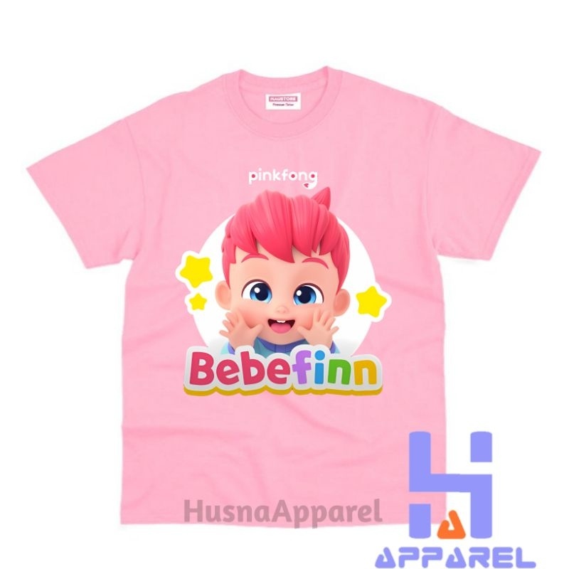Áo thun cho bé trai và bé gái in hình Pinkfong BEBEFINN dễ thương kute, chất liệu cotton mềm mịn thoáng mát NTSHIRT