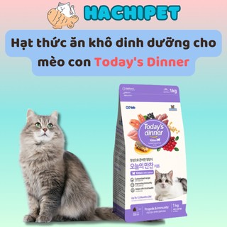 Hạt thức ăn khô dinh dưỡng cho mèo con Today's Dinner