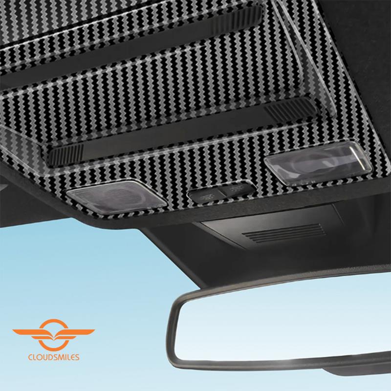 Bộ 2 Miếng Dán Viền Đèn Đọc Sách Bằng abs Họa Tiết Sợi carbon Cho ford ranger 2023 +