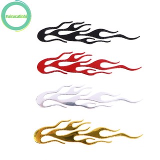 Decal vinyl phản quang họa tiết ngọn lửa 3d trang trí xe hơi / xe máy 20 * 4cm