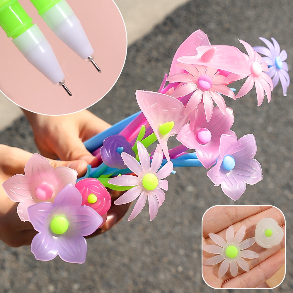 1 Cây Bút Mực gel Ngòi 0.5mm Hình Hoa Hướng Dương Thay Đổi Màu Sắc Sáng Tạo