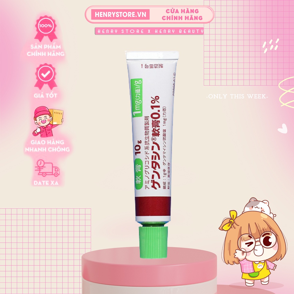Kem làm mờ sẹo dạng gel Gentacin Ointment 0.1% Nhật Bản