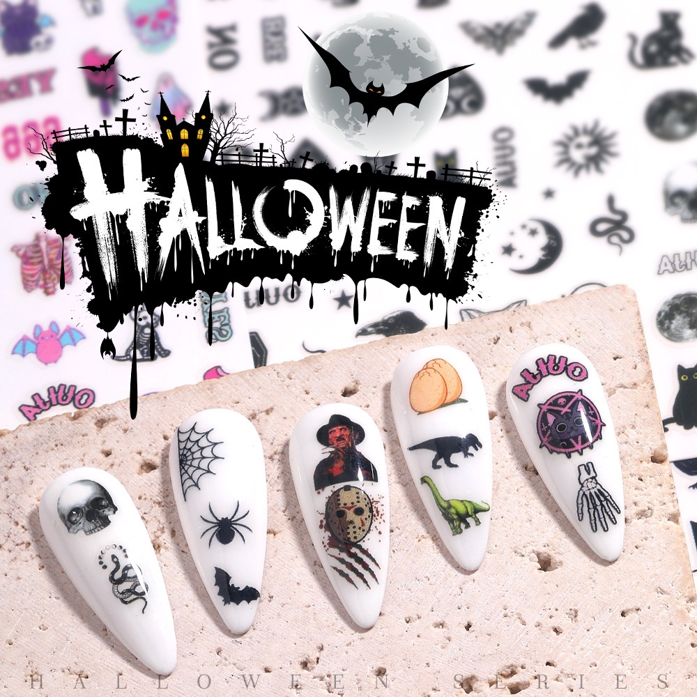 Miếng Dán Trang Trí Móng Tay Nghệ Thuật Độc Đáo Cho Tiệc halloween