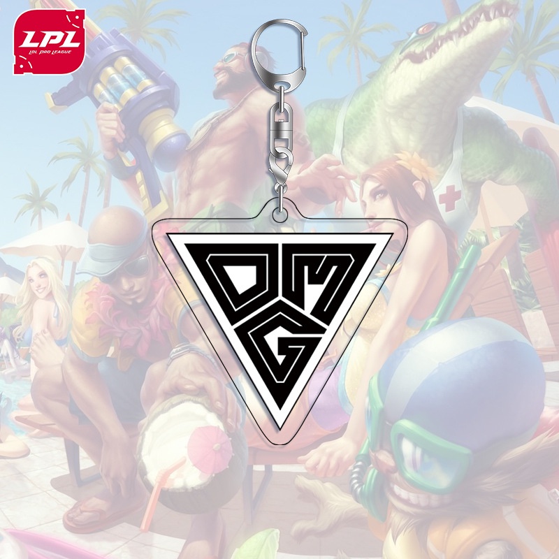 LPL Liên Minh Huyền Thoại Logo Acrylic Móc Khóa RNG FPX IG WE TOP DK Mặt Dây Chuyền Quà Tặng