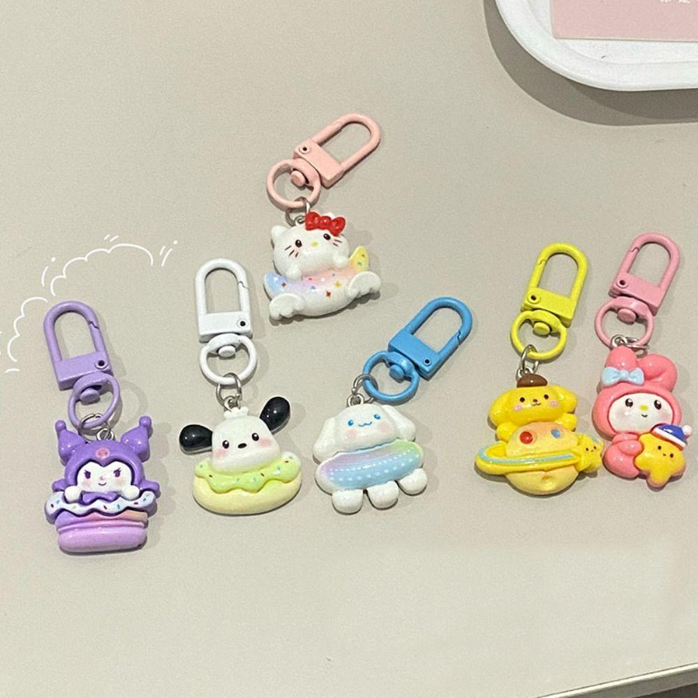Mmluck fantasy kuromi Móc Khóa Bằng resin purin purin ufo Hoạt Hình Hành Tinh pachacco starry my melody
