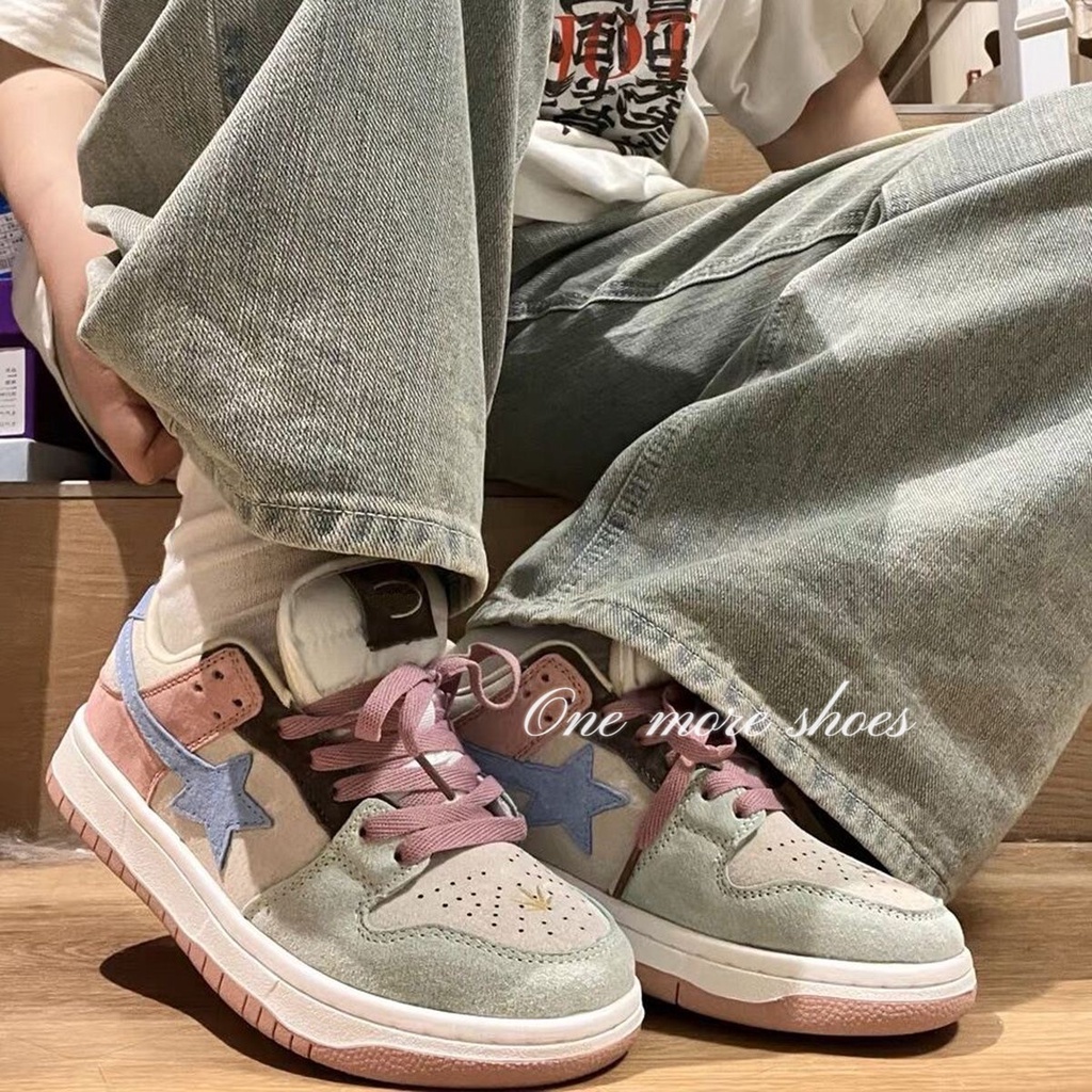 One more shoes⭐Giày Thể Thao Nữ Kiểu Dáng retro Thời Trang Cá Tính