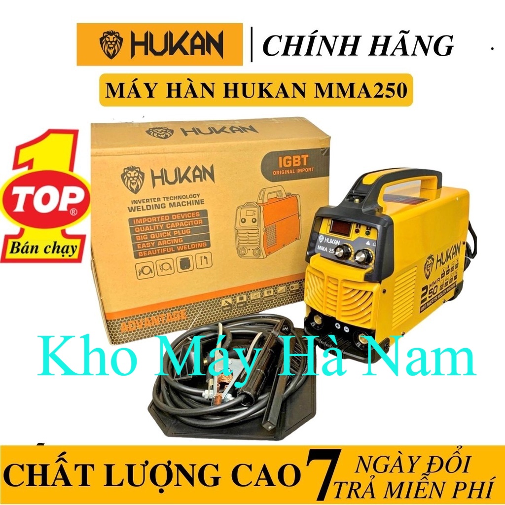 Máy Hàn Que HUKAN MMA250/ Công Suất 6.2KV /Dòng Điện Ra 20-250A chính hãng ĐL HÀ NAM