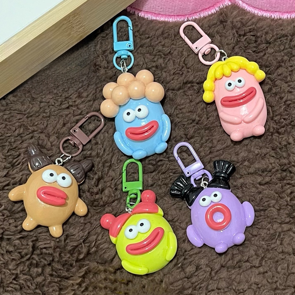1 Móc Khóa Hình Đôi Môi Quái Vật Miệng To Dễ Thương 7cm