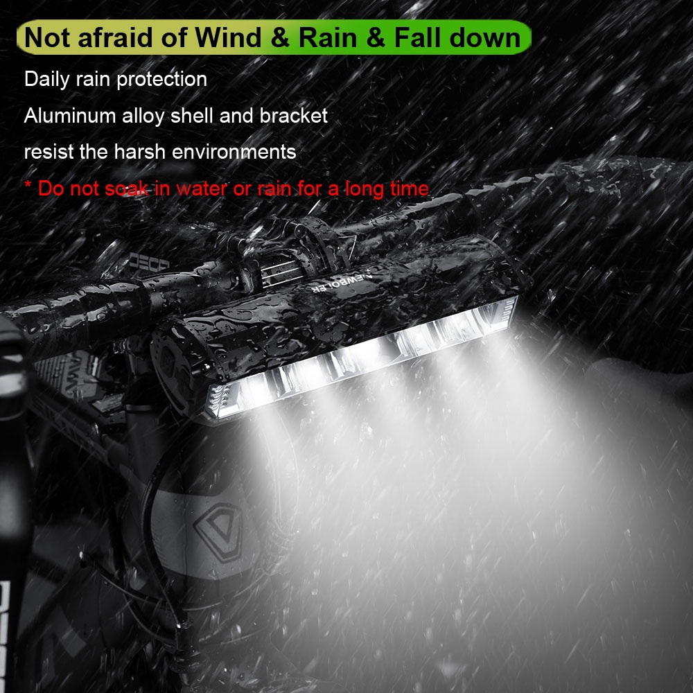 Đèn Pha led 10000mah 6000 lumens type-c Chống Thấm Nước ipx6 Gắn Đuôi Xe Đạp