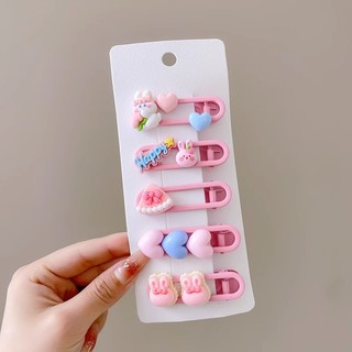 Set 5 Kẹp Tóc Mỏ Vịt Dễ Thương Cho Bé Gái