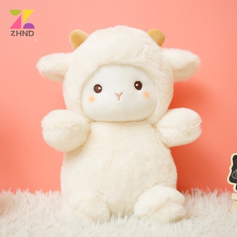 Zhuzhengde Thú Nhồi Bông Hình Cừu alpaca 25cm Siêu Dễ Thương