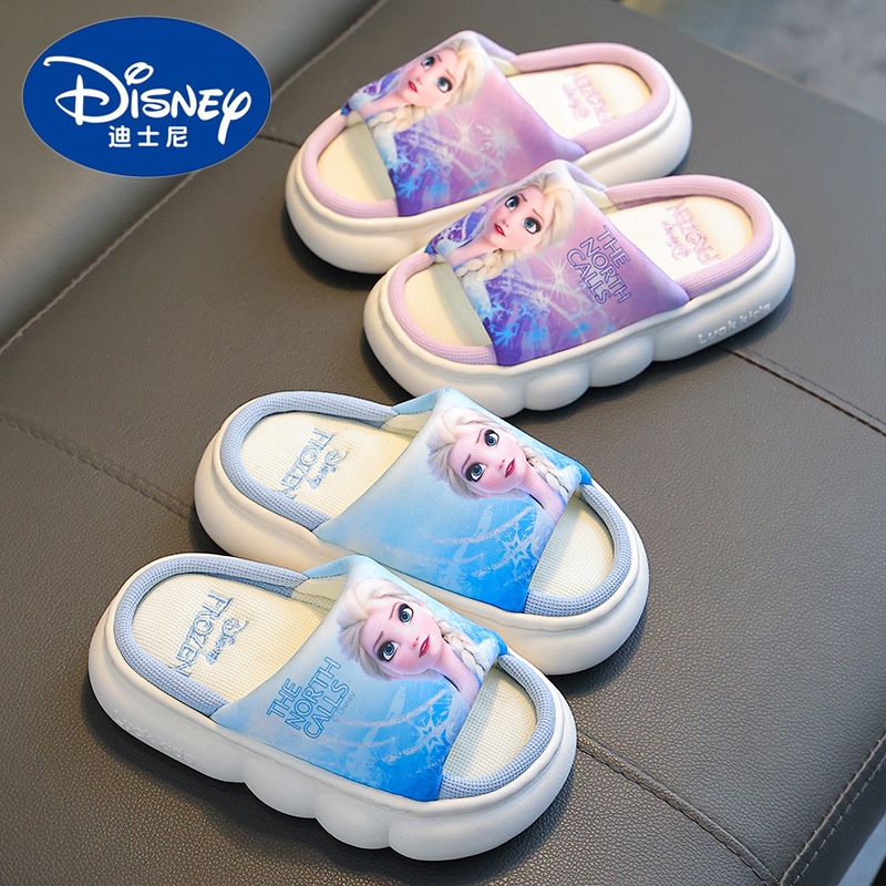 DISNEY Suge Dép Sandal Chống Trượt Họa Tiết Hoạt Hình frozen Xinh Xắn Dành Cho Bé