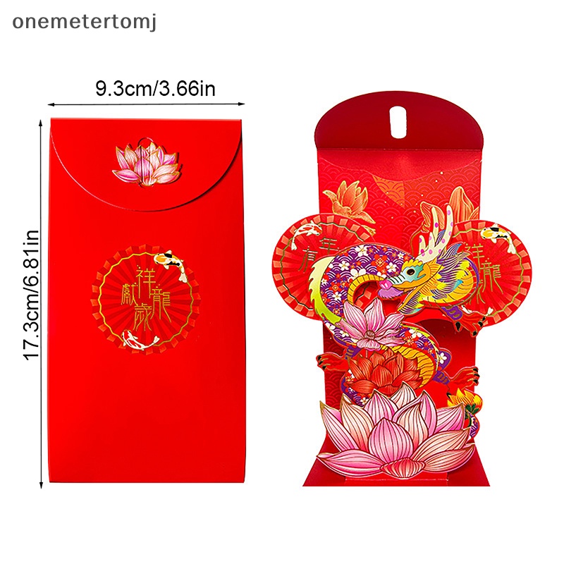 1 Bao Lì Xì Đỏ Hình Rồng Trung Hoa 3d Dành Cho Năm Mới 2024