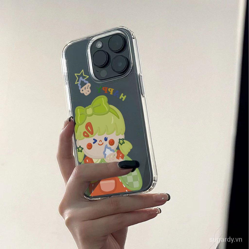 Dễ Thương Ốp Điện Thoại Chống Sốc Hình Cô Gái Cho iphone 15pro 15promax 14promax 13promax 11promax 15 14 13 12 11 pro max xr x xsmax 7 8 plus