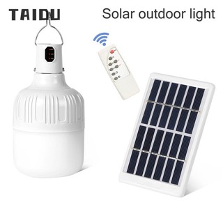 Taidu điều khiển từ xa ánh sáng điều khiển bóng đèn năng lượng mặt trời nhà cắm trại ngoài trời bóng đèn led
