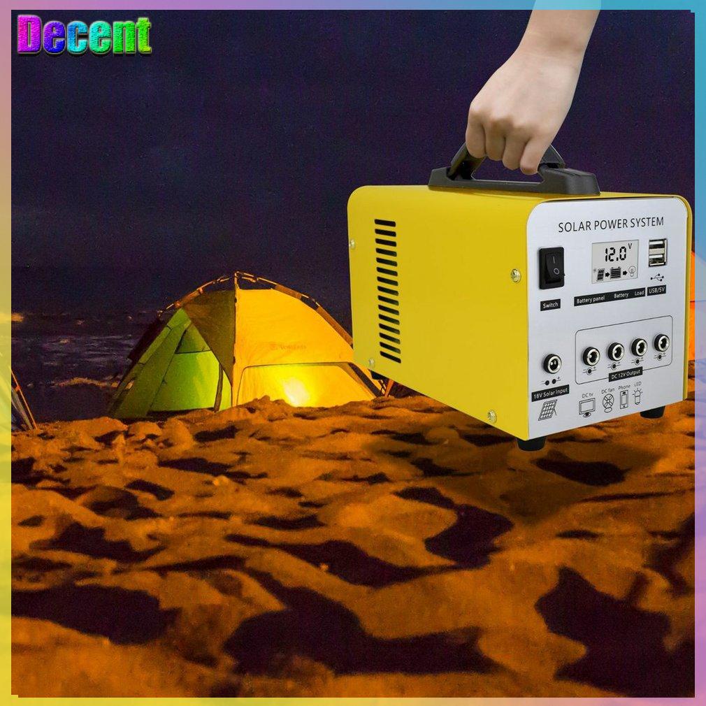 Solar Power System Hardened Shell Ideal Sine Wave For Picnic Camping{v\318]