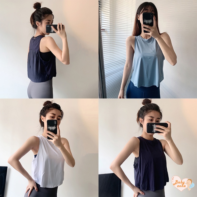 Áo camisole Không Tay Dáng Rộng Màu Trơn Phong Cách Hàn Quốc Cho Nữ