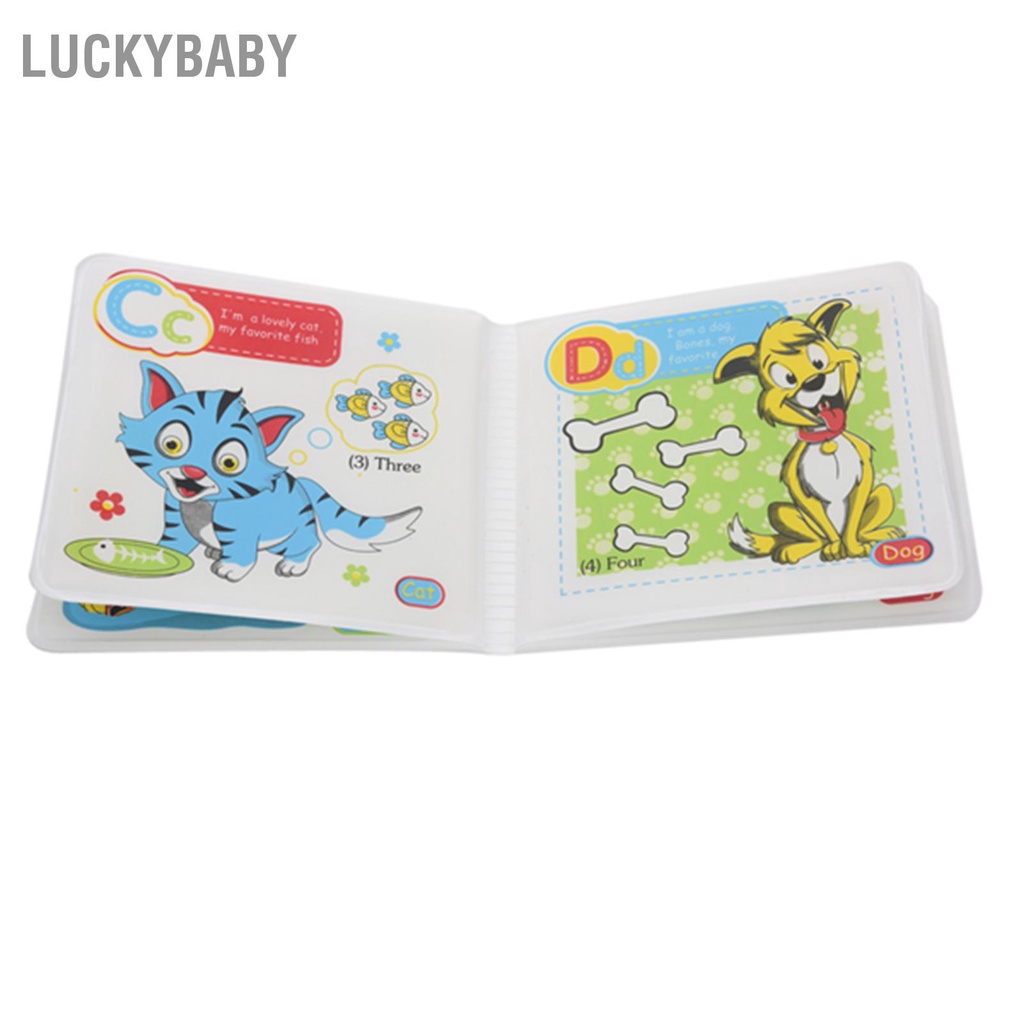 LUCKYBABY Sách chống thấm nước cho bé tắm Đồ chơi bơi trong phòng giáo dục sớm trẻ em