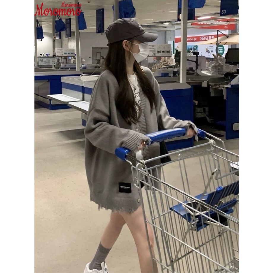 Moromoro Áo Len nữ áo khoác cardigan Hàn Phong Trendy Thời trang phổ biến WMY2300HMB 41Z231010