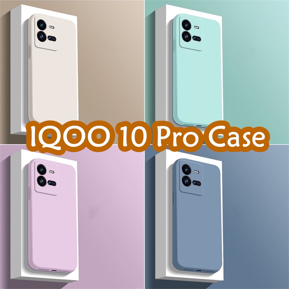 Ốp Điện Thoại Silicon Màu Trơn Đơn Giản Cho iqoo 10 pro