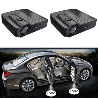 1 Đèn led laser Chiếu logo Không Dây Gắn Cửa Xe Hơi